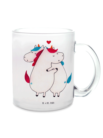 Mr. & Mrs. Panda Kaffeetasse Einhorn Mitteilung ohne Spruch in Transparent