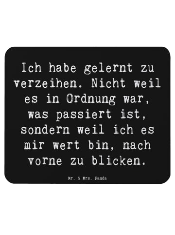 Mr. & Mrs. Panda Mousepad Spruch Vergebung und Neubeginn mit Spruch in Schwarz
