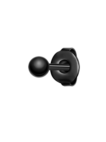 True Rebels Ohrstecker Edelstahl schwarz in schwarz