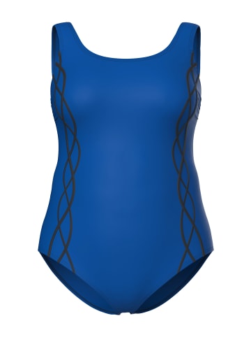 Ulla Popken Badeanzug in jeans blau