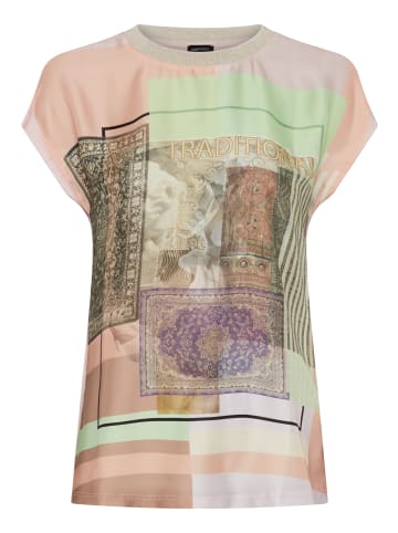 Laura Scott Shirtbluse in orange-rosa-gemustert