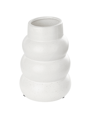 Beliani Blumenvase PIREAS in Weiß - (W) 14 x (H) 22 x (L) 14 cm