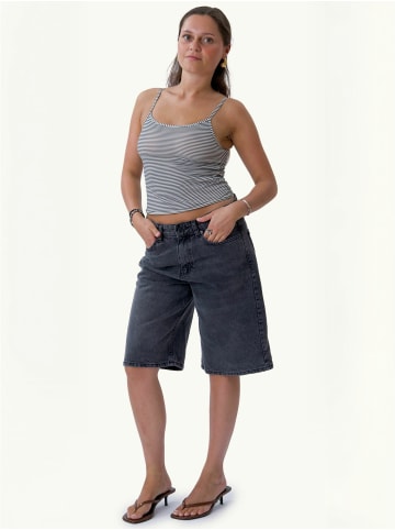 ITS MAY Top Evelina in Dark Grey-White