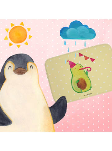 Mr. & Mrs. Panda Badteppich Avocado Party ohne Spruch in Gelb Pastell