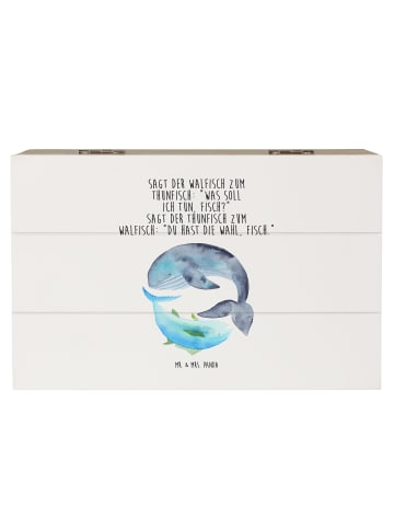 Mr. & Mrs. Panda Geschenkbox Walfisch Thunfisch mit Spruch in Weiß