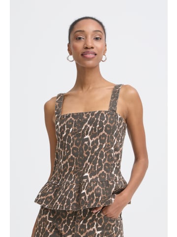 ICHI Ärmellose Bluse IHBROKES Tight fit in LEOPARD