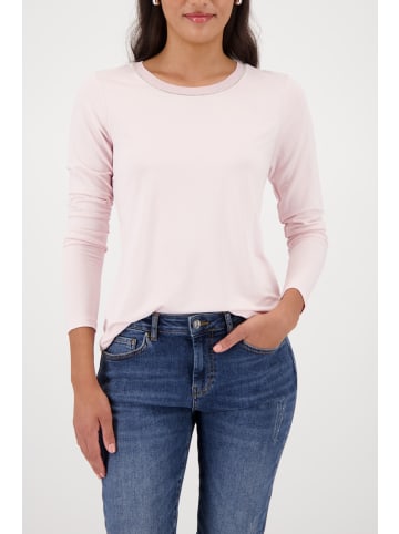 monari Pullover-Shirt mit Strickkragen in Light Rose