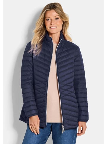 GOLDNER Kurzgröße: Herbstjacke mit Daunen, Stehkragen in marine