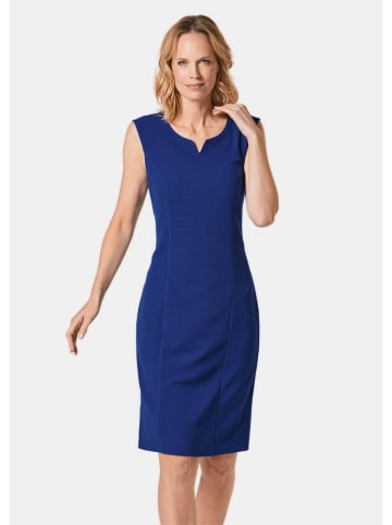 GOLDNER Kleid Strukturiertes Jerseykleid in royalblau