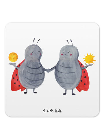 Mr. & Mrs. Panda Untersetzer Sternzeichen Zwilling ohne Spruch in Weiß