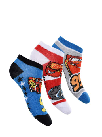 Disney Cars 6er-Set: Socken Sneaker Lightning McQueen Strümpfe in Mehrfarbig