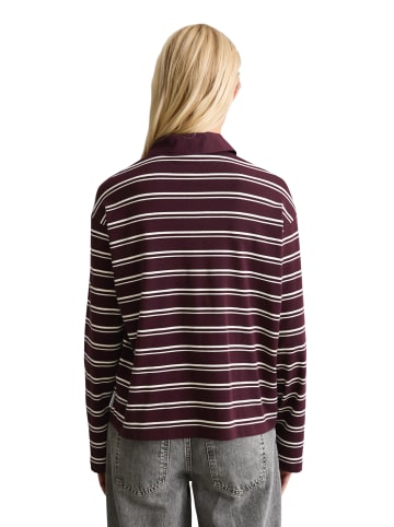 Marc O'Polo DENIM Langarm-Poloshirt relaxed in Dark Red