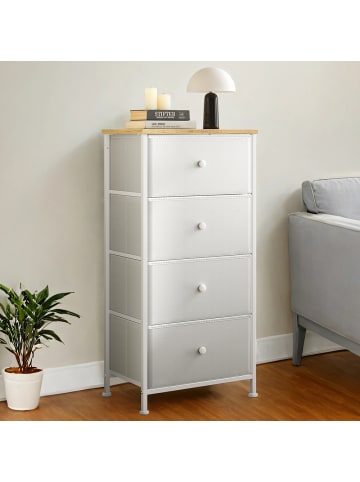 SONGMICS Kommode Bellah in Creme-Eichenfarben - (B)45.1 x (H)92.4 x (T)30.1 cm