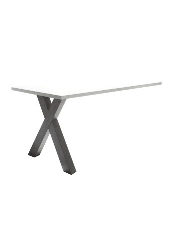 58 aufm Kessel SCHREIBTISCH Edit 5 140 x 70 x 75 Bürotisch graphit/weiß matt lack