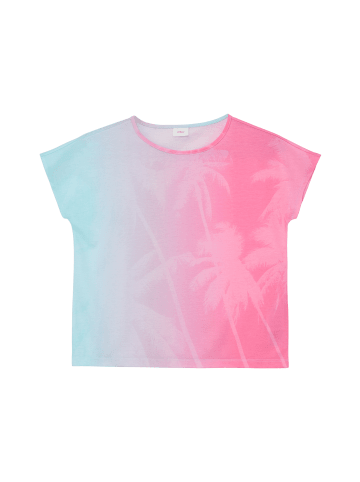 s.Oliver T-Shirt kurzarm in Pink-türkis