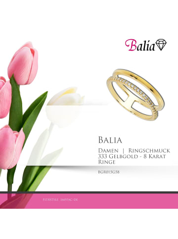 BALIA 333 Gelbgold - 8 Karat Damen Ringe Doppel gold Fingerring 58 (18,5)