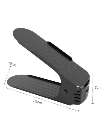 Intirilife 10x Schuhstapler in Schwarz