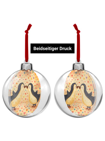 Mr. & Mrs. Panda Weihnachtsbaum Anhänger Pinguin Liebe Design oh... in Weiß