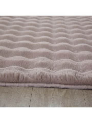 KADIMA DESIGN Teppich Waschbar Hochflor Uni Polyester Wohnzimmer in Beige