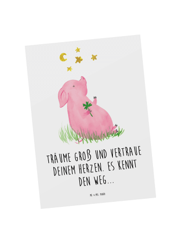 Mr. & Mrs. Panda Postkarte Herzen Vertrauen mit Spruch in Weiß