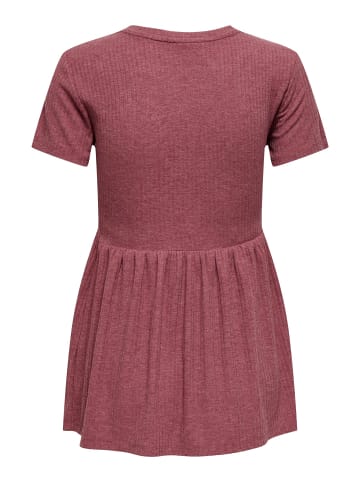 ONLY Top mit Schößchen in Rose Brown