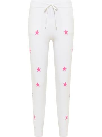 IZIA Strickhose in Wollweiss Pink