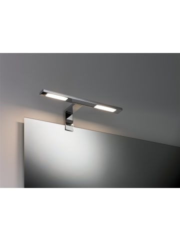 paulmann LED Spiegelleuchte Schrankleuchte Double Hook 2er in Chrom -H: 80mm