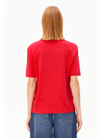 armedangels T-Shirt Iconic A Tarjaa in rot weiß