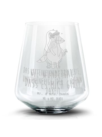 Mr. & Mrs. Panda Blümchentail Glas Pinguin Lolli mit Spruch in Transparent