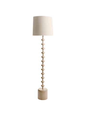 Beliani Stehleuchte KRIOS in Braun/Beige - (W) 36 x (H) 159 x (L) 36 cm