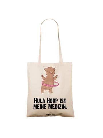 Mr. & Mrs. Panda Tragetasche Bär Hula Hoop mit Spruch in Creme