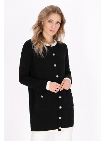 DreiMaster Women Cardigan in black offwhite