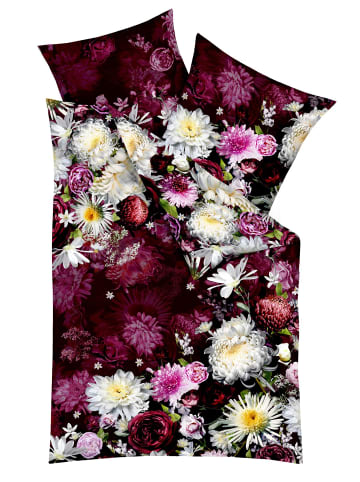 kaeppel 2 tlg. Mako Satin Bettwäsche 135x200cm Ruby Dreams in Beere