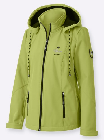 WITT WEIDEN Softshelljacke in kiwi-weiß-meliert