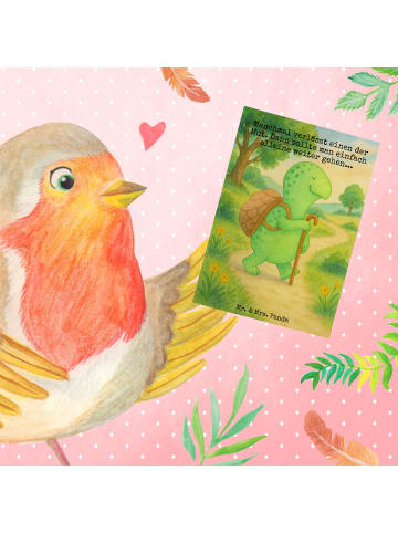 Mr. & Mrs. Panda firmungskarte Schildkröte Wanderer Design mit S... in Weiß