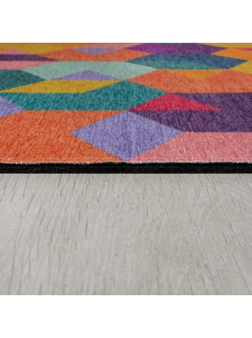 KADIMA DESIGN Teppich Flachgewebe Pflegeleicht WEAR Hexagon Geometrisch Modern in Multicolor