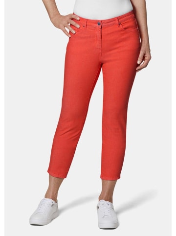 GOLDNER Kurzgröße:  7/8-Jeanshose Schmale Stretchhose BELLA in hagebutte