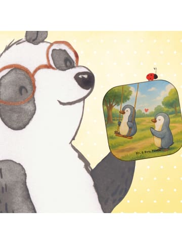 Mr. & Mrs. Panda Getränkeuntersetzer Pinguin Oma schaukeln Desig... in Weiß