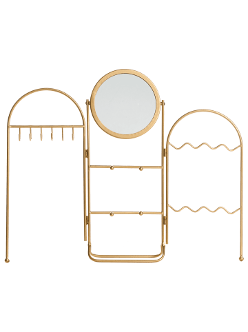 Beliani Kosmetikspiegel PIROU in Gold - (W) 54 x (H) 46 x (L) 12 cm