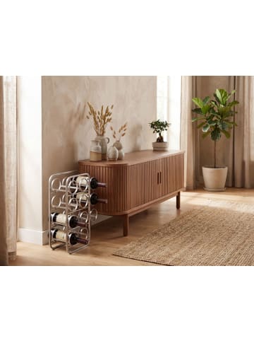 FineBuy Weinregal in Silber / Metall / 34x15x47