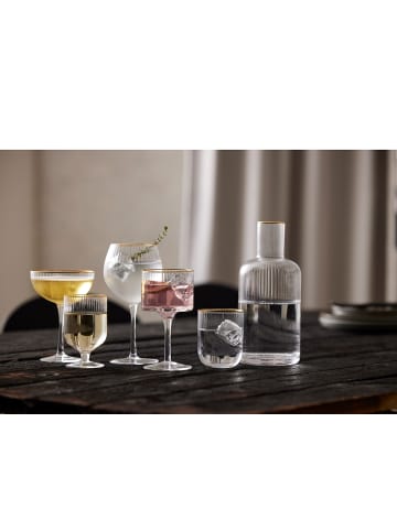 Lyngby Glas Cocktailglas Palermo Gold in Klar