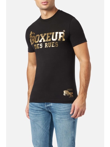 Boxeur des Rues T-Shirt Boxeur Street 2 in Black-Gold