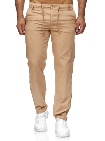 RESLAD Stoffhose Baumwollhose in camel