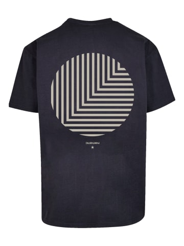 F4NT4STIC Heavy Oversize T-Shirt Geometrics Grau in marineblau