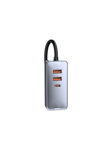 Baseus Autoladegerät 3x USB / USB Type C 120W PPS Quick Charge in Grau