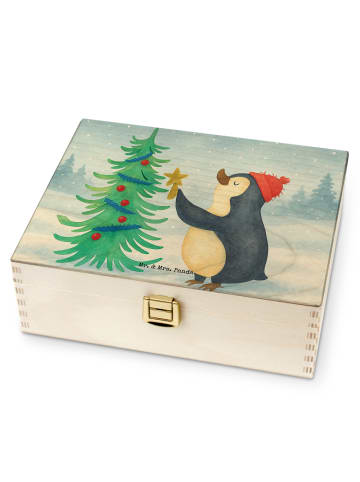 Mr. & Mrs. Panda Teebox Pinguin Weihnachtsbaum Design ohne Spruch in Weiß