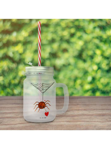Mr. & Mrs. Panda Mason Jar Spinne Agathe Liebe ohne Spruch in Transparent
