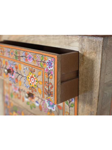 Giner y Colomer Nachttisch mit 4 Schubladen aus Mangoholz in Multicolored