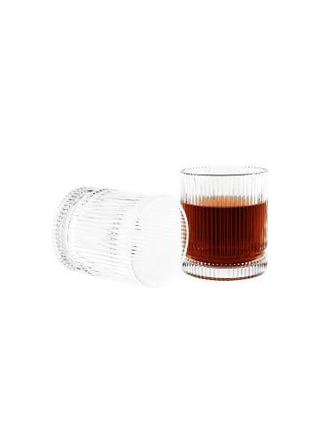 ZOHA Elysia Riffle Gläser-Set aus Borosilikatglas Trinkgläser in Transparent