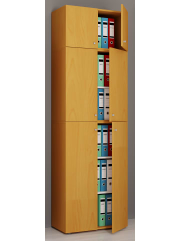 VCM  XXL Büroschrank Aktenschrank Schrank Lona 5fach A in Buche